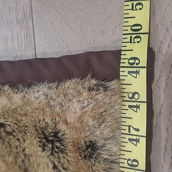 EUC Pottery Barn Throw Blanket Brown/Grey Faux Fur Heavy Weight Sofa Blanket - Picture 8 of 11